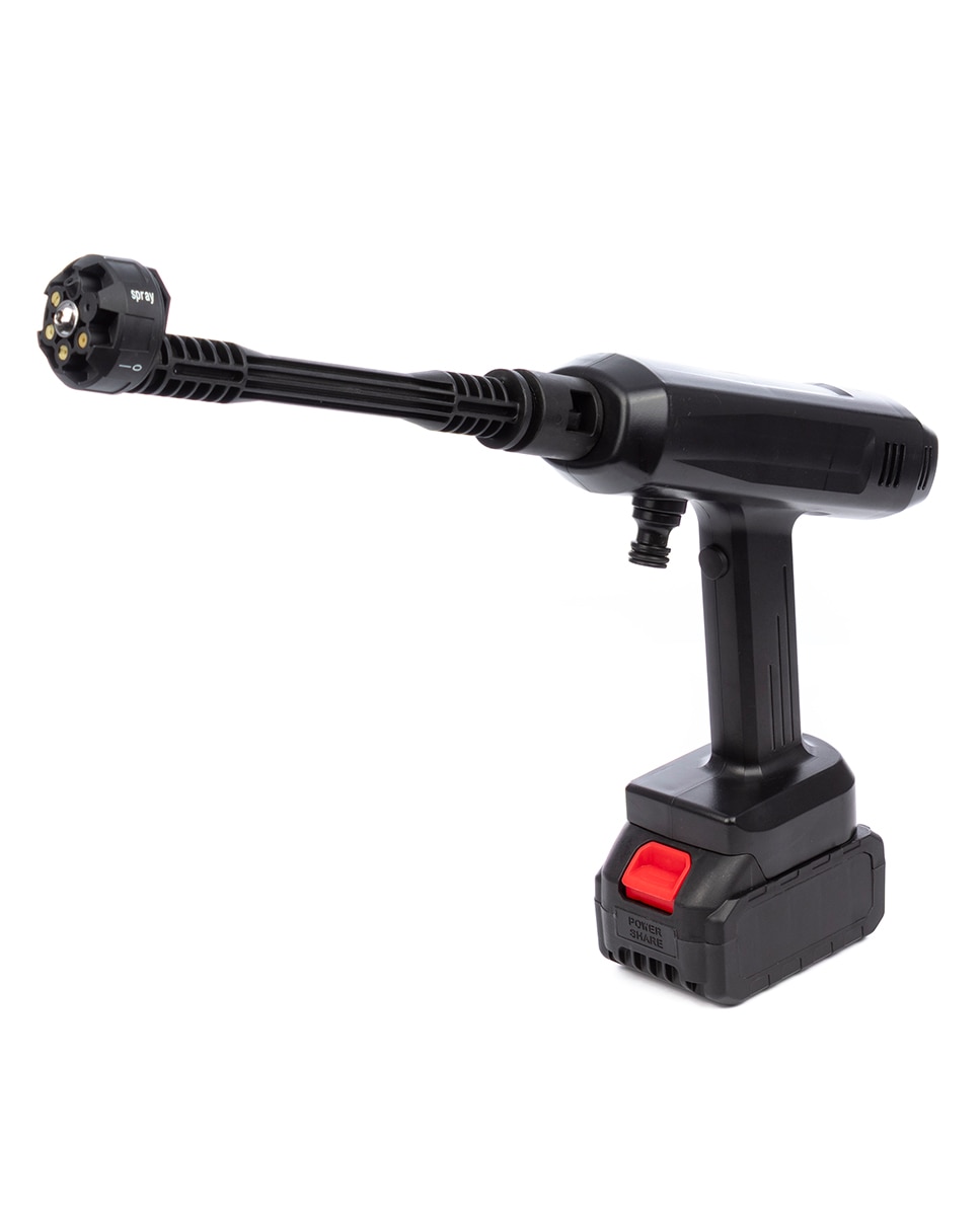 Imagen 0 de Pistola de lavado a presión con DOBLE BATERIA extraíble de 13000 mAh y 3 adaptadores de lavado diferentes. 180W y 10 bares de presión.