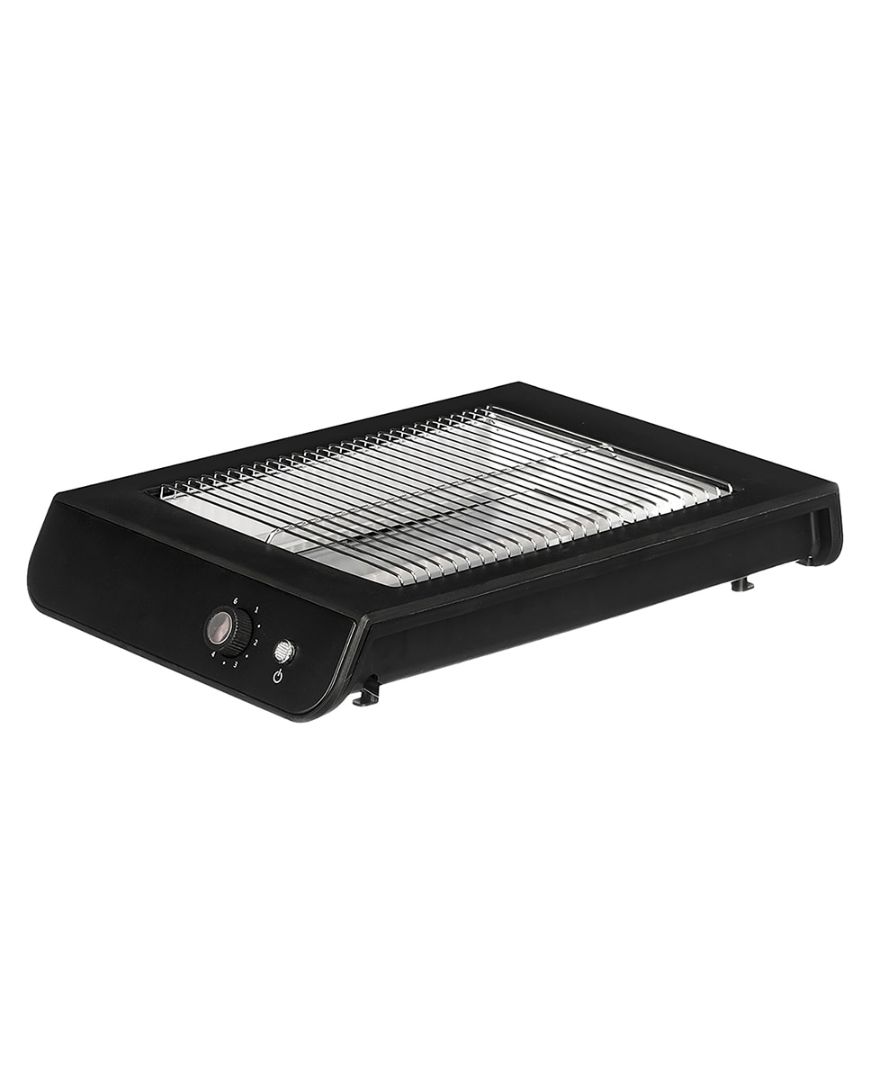 Imagen 0 de Tostador rectangular plano negro de 600W. Con temporizador