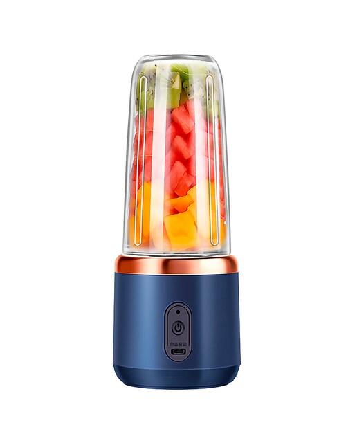 Imagen 0 de Batidora eléctrica doble J001, portátil y recargable, 400ml, 6 cuchillas de acero, 21.000rpm y apagado automático.