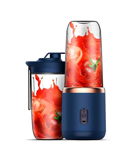Imagen 0 de Batidora eléctrica doble J001, portátil y recargable, 400ml, 6 cuchillas de acero, 21.000rpm y apagado automático.