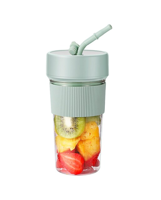 Imagen 0 de Batidora portátil multifunción de 350ml con 6 cuchillas de acero, seguridad por doble click y batería recargable.