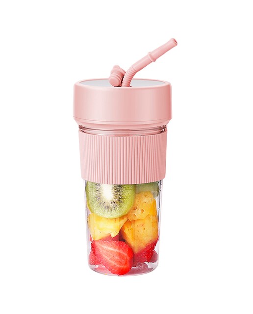 Imagen 0 de Batidora portátil multifunción K1 de 350ml con 6 cuchillas de acero, seguridad por doble click y batería recargable.