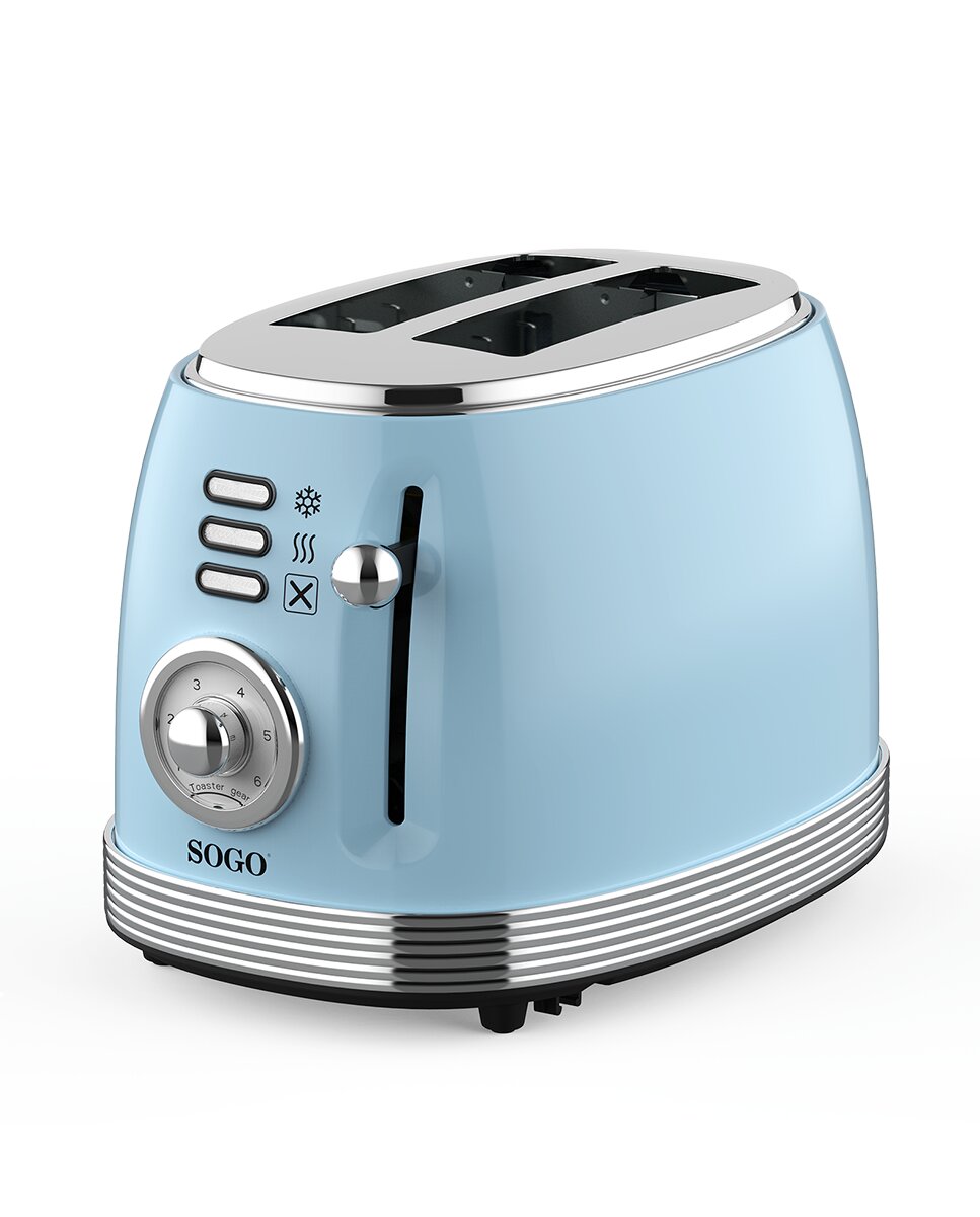 Imagen 0 de Toastadora Retro 2 Rebanadas Azul Claro -850w