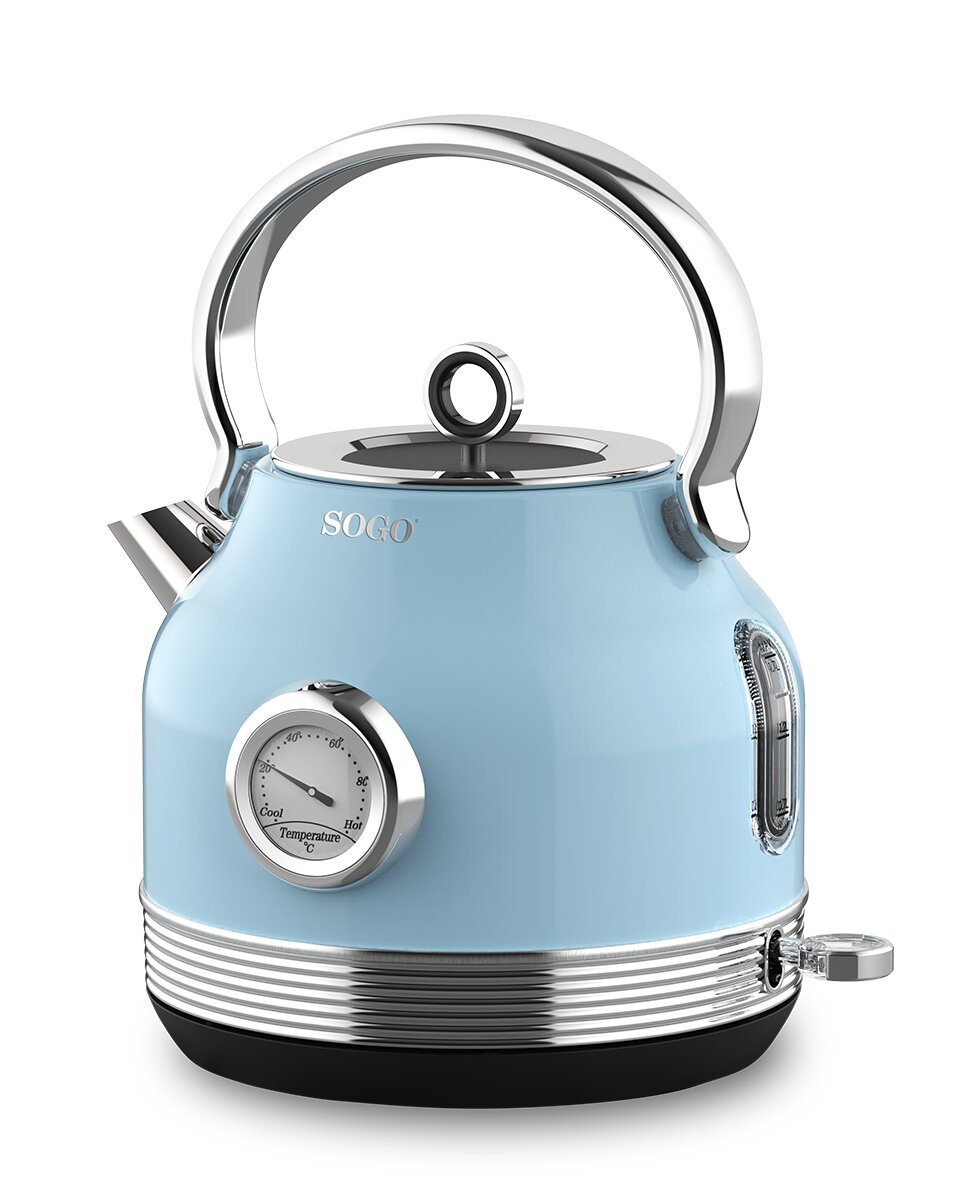 Imagen 0 de Hervidor Inalambrico Retro Azul 1.8L-2200W
