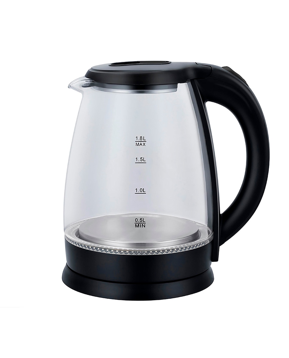 Imagen 0 de Hervidor de acero y borosilicato con luces LED. 1500W y 1,8L de capacidad.