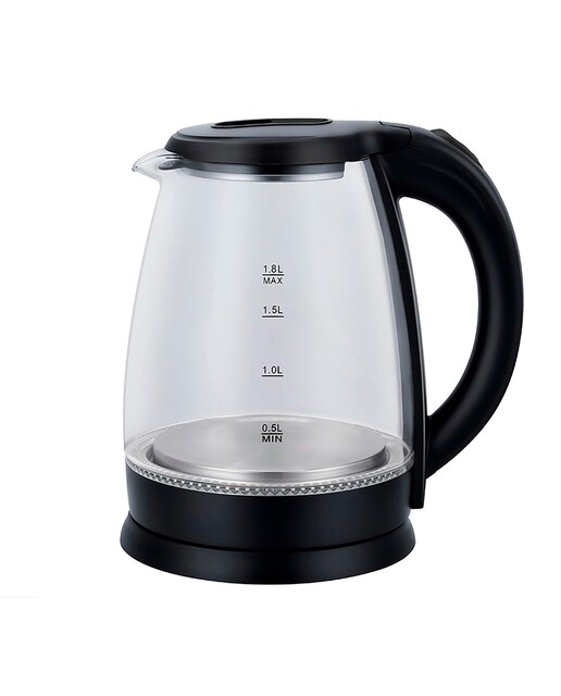 Imagen 0 de Hervidor de acero y borosilicato con luces LED. 1500W y 1,8L de capacidad.