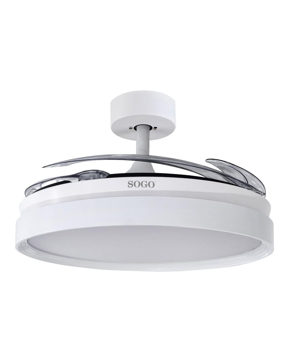 Imagen 0 de Ventilador de techo con luz led, plegable, reversible, 3 aspas