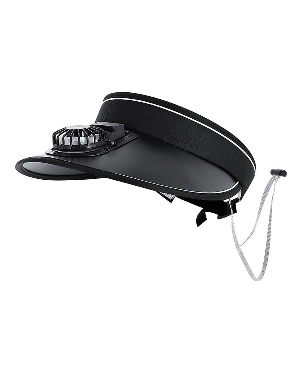Imagen 0 de Visera con ventilador orientable de 3 velocidades y protección solar UPF50+. Incorpora batería recargable de 150 mAh, ajuste acolchado y elástico.