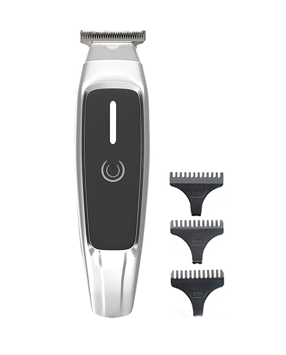 Imagen 0 de Maquinilla cortapelo con pantalla digital y batería recargable con 2 velocidades y luz. Incluye 3 cabezales intercambiables.