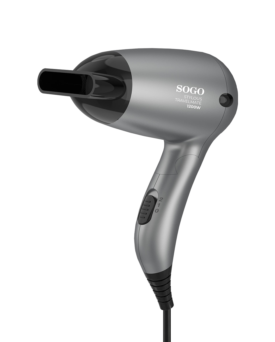Imagen 0 de Secador de pelo de viaje plegable y ligero con motor dc, 1200w y boquilla concentradora