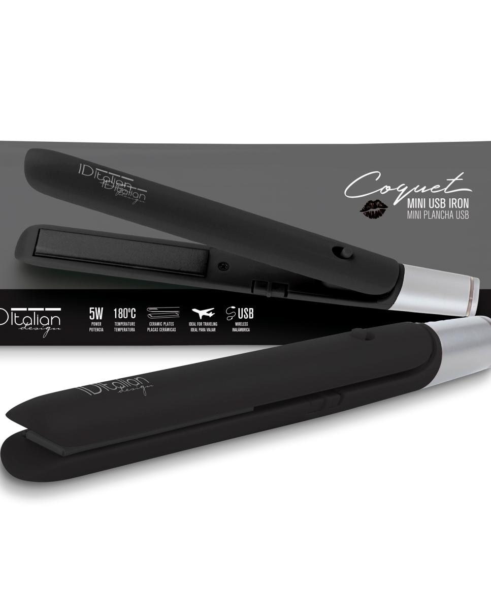 Imagen 0 de Mini Hair Straightener Usb Coquet Black