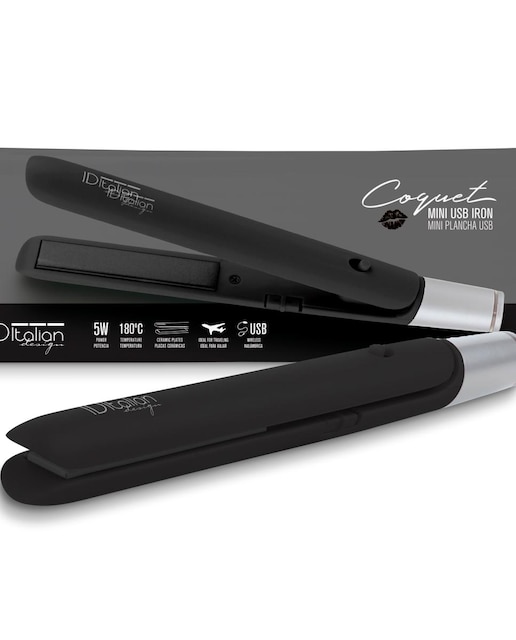 Imagen 0 de Mini Hair Straightener Usb Coquet Black