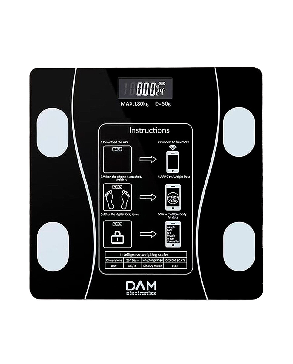 Imagen 0 de Báscula inteligente con bioimpedancia, Bluetooth y App. 18 medidas diferentes: peso, grasa%, IMC, edad corporal, etc.