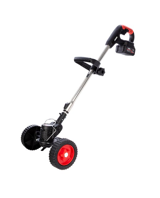 Imagen 0 de Cortadora de césped y maleza inalámbrica eléctrica portátil, recargable, con ruedas.