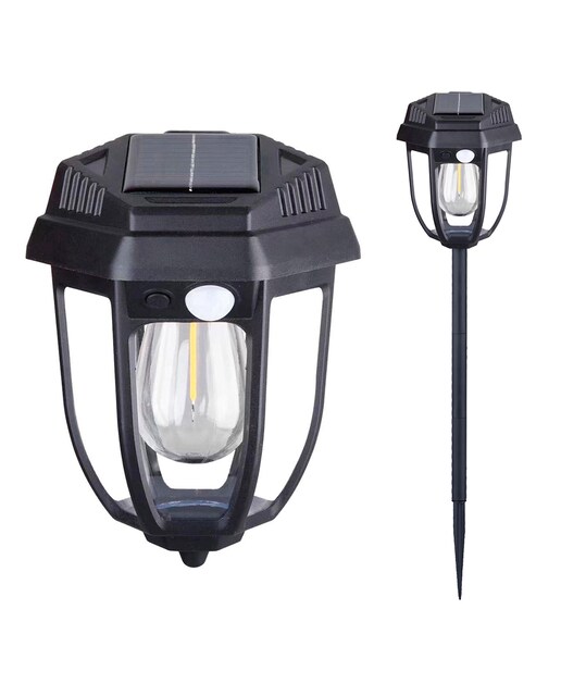 Imagen 0 de Lámpara de pared con 1 bombilla LED, carga solar y sensor inteligente de carga y movimiento.