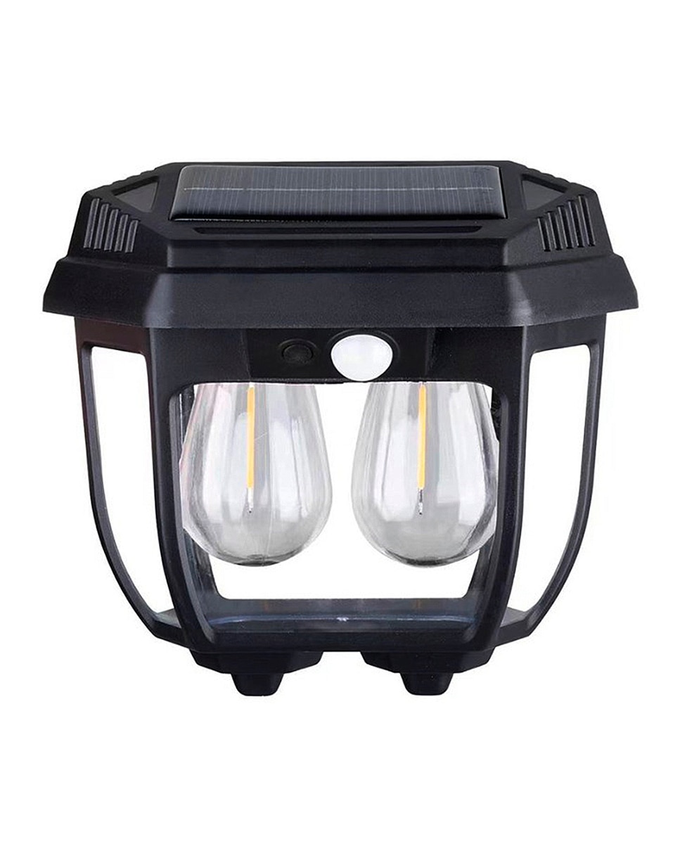Imagen 0 de Lámpara de pared con 2 bombillas LED, carga solar y sensor inteligente de carga y movimiento.