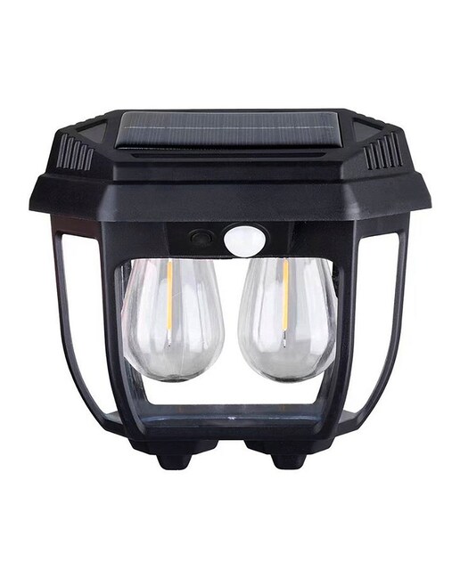 Imagen 0 de Lámpara de pared con 2 bombillas LED, carga solar y sensor inteligente de carga y movimiento.