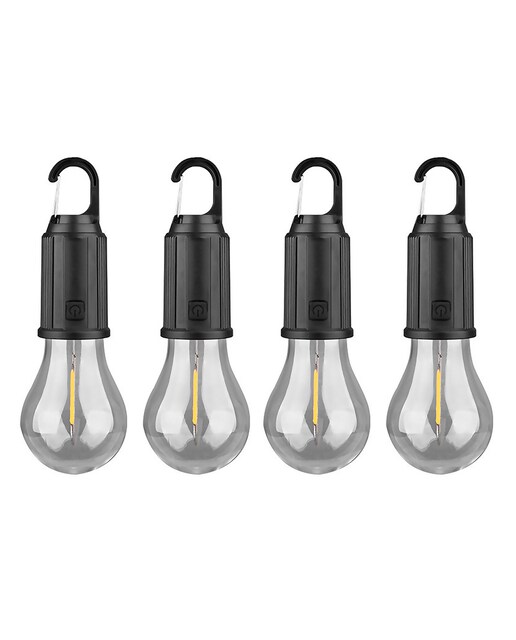 Imagen 0 de Pack de 4 bombillas LED T01 V2, con gancho para colgar, batería recargable de 400mAh,
