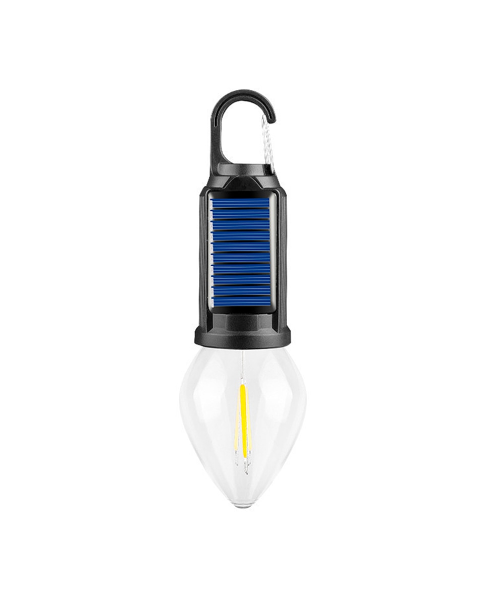 Imagen 0 de Bombilla LED T03 con carga solar, con gancho para colgar, batería recargable de 400mAh,