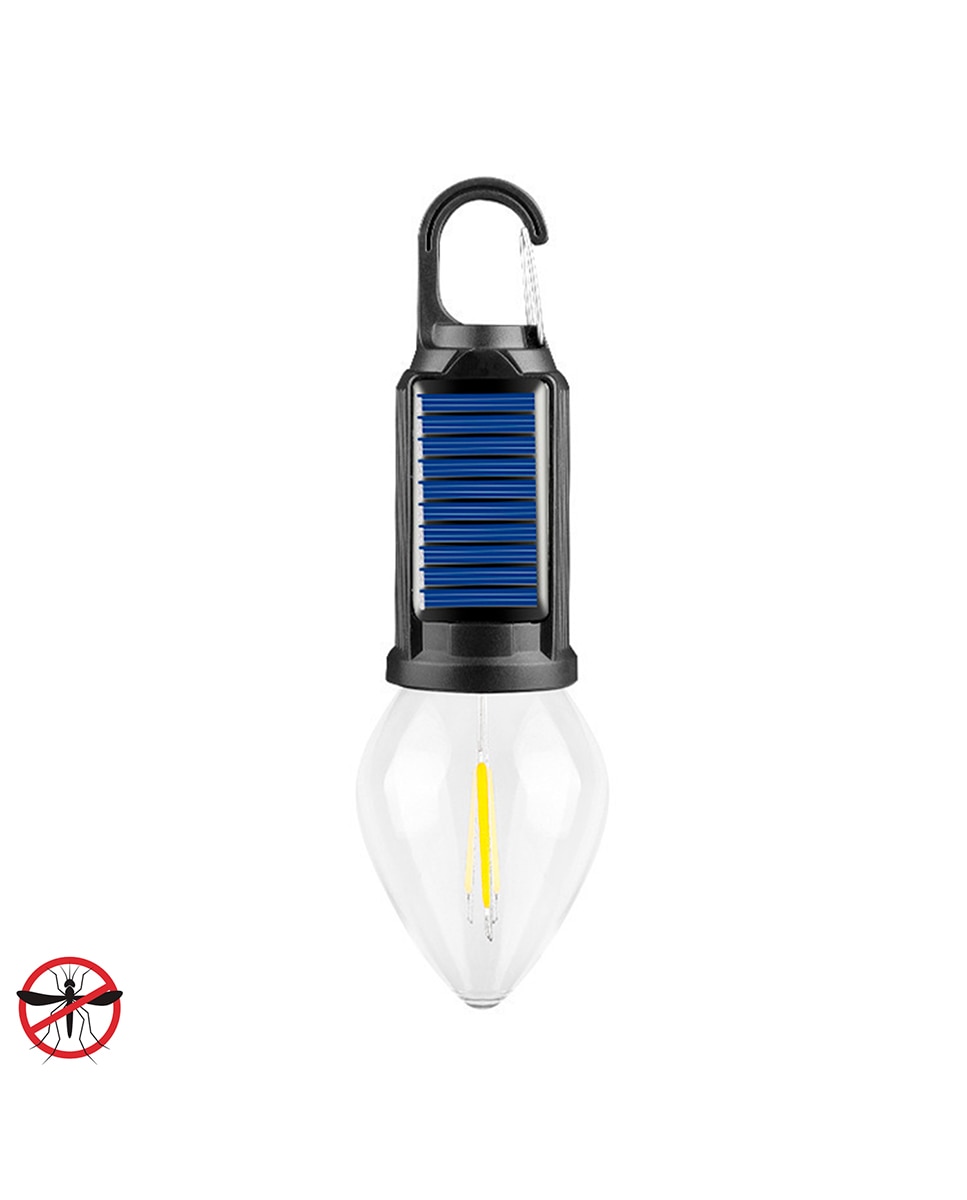 Imagen 0 de Bombilla LED T03 con carga solar y anti mosquitos, con gancho para colgar,