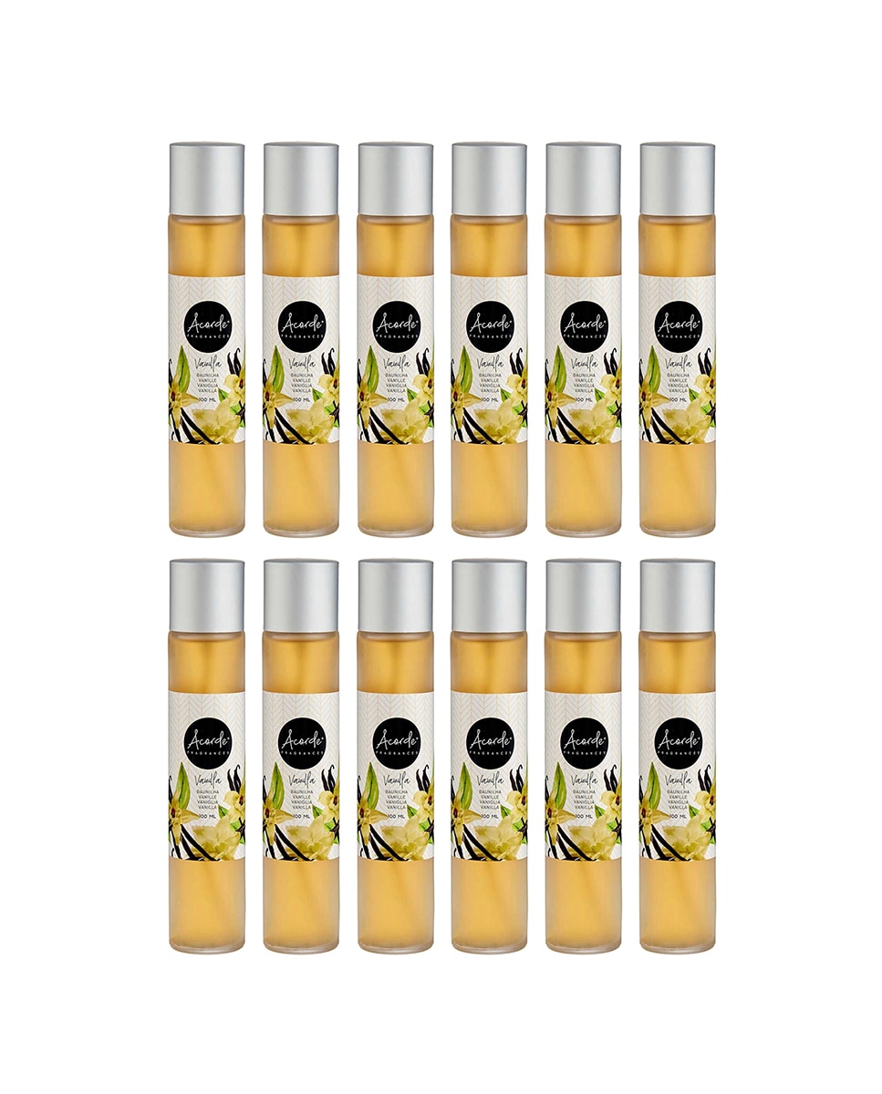 Imagen 0 de Pack 12 ambientadores de spray de 100ml con aroma a vainilla.