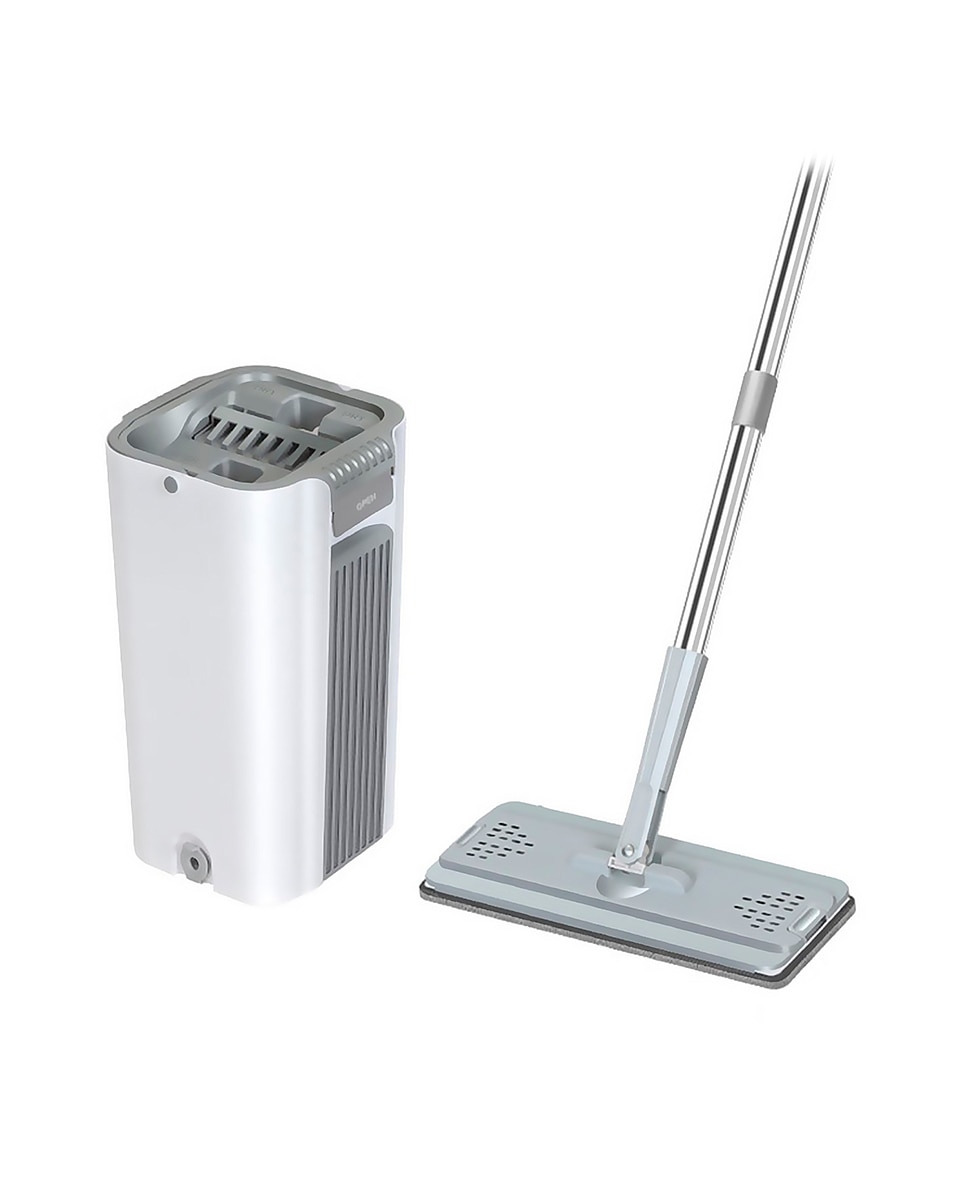 Imagen 0 de Mopa con rotación 360°, cubo con sistema de escurrido eficiente y tapón de vaciado. Incluye 3 paños de microfibra.