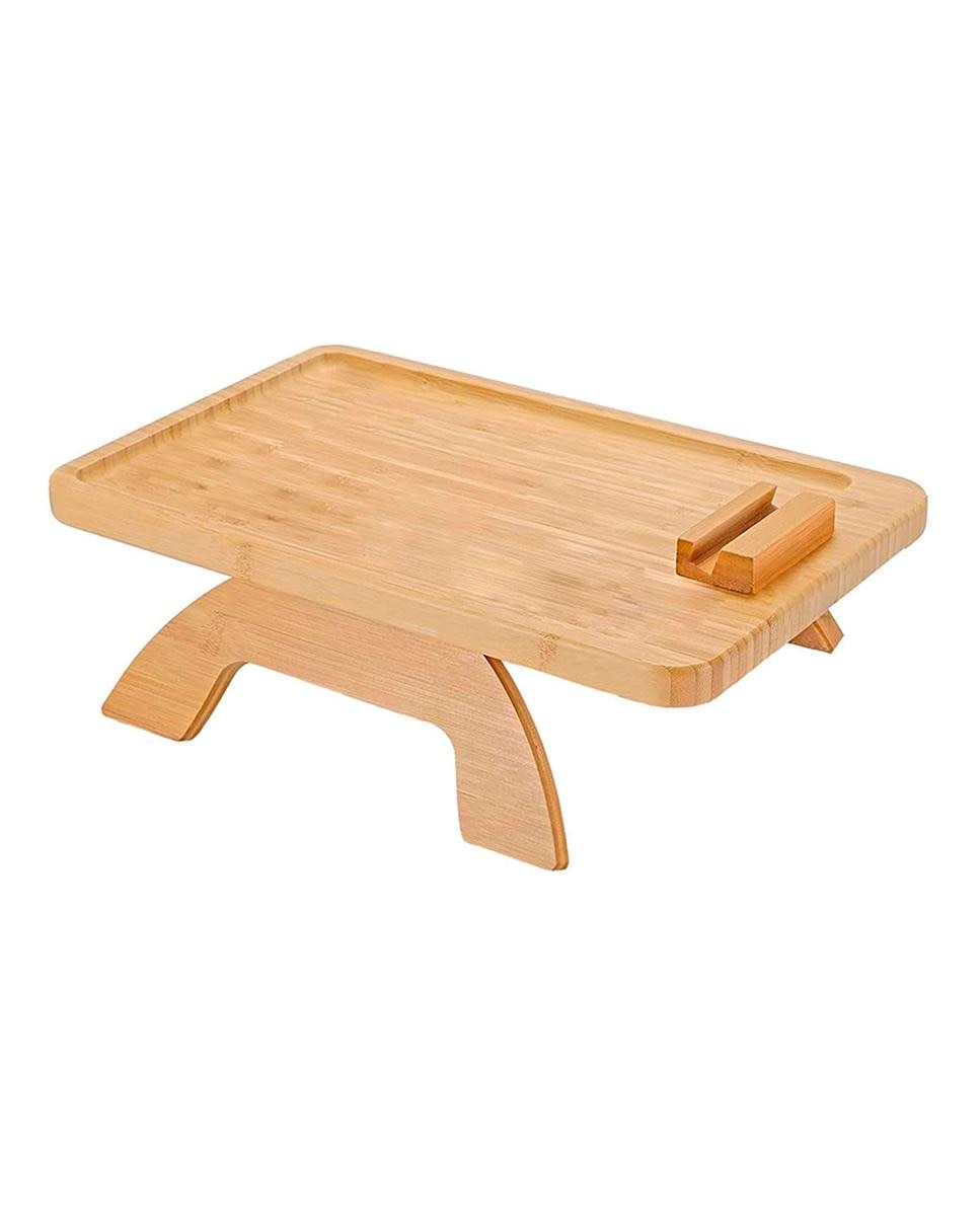Imagen 0 de Bandeja rectangular personalizada para sofá con soporte giratorio 360 ° para tablet o teléfono móvil.