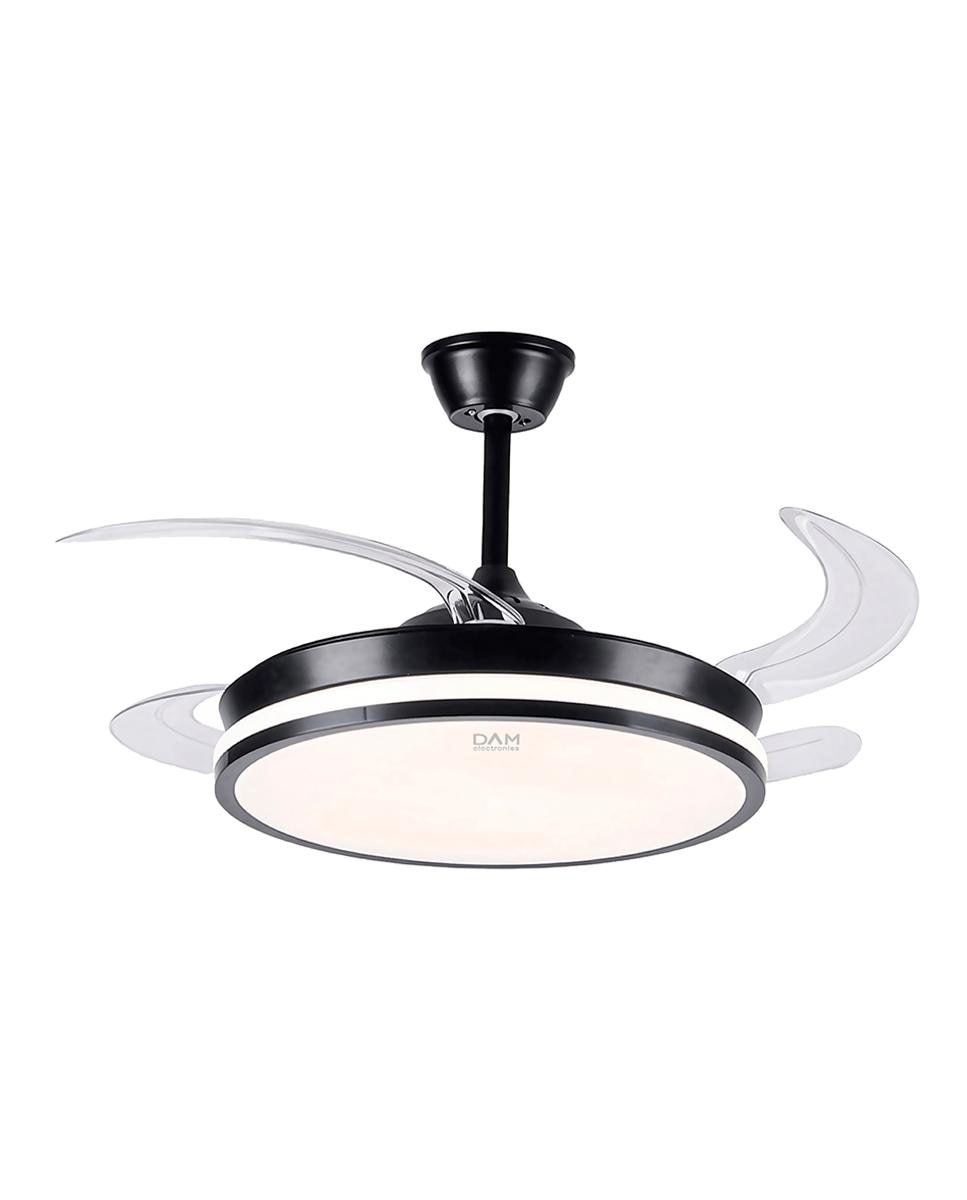 Imagen 0 de Ventilador de techo L433. 42" con motor de 30W, luces LED regulables de 60W, 6 velocidades y giro bidireccional. Control mediante mando 2.4G.