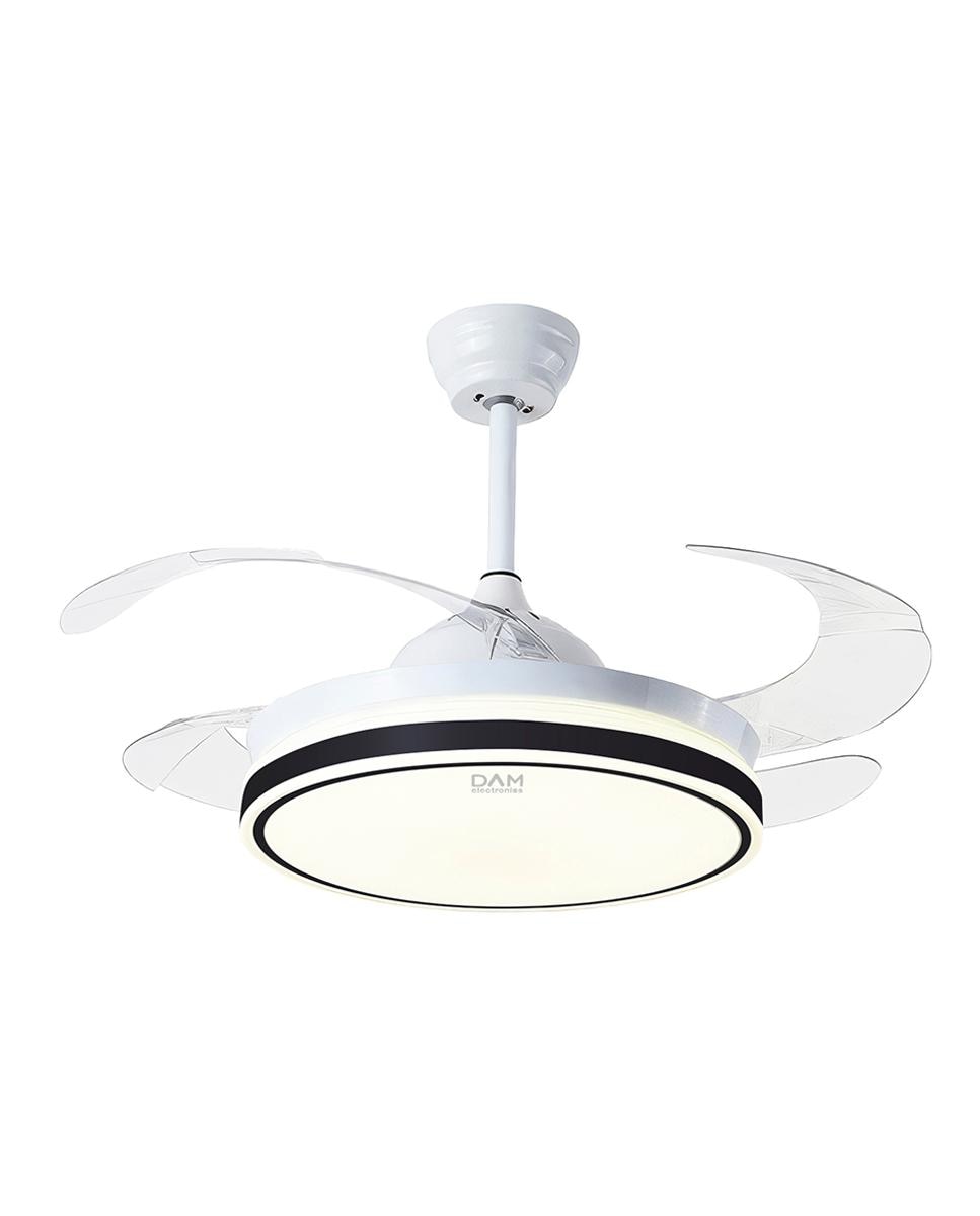 Imagen 0 de Ventilador de techo L433. 42" con motor de 30W, luces LED regulables de 60W, 6 velocidades y giro bidireccional. Control mediante mando 2.4G.