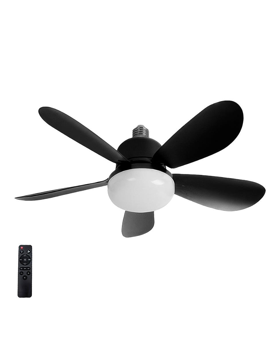 Imagen 0 de Ventilador de techo FS-5YHX-R520 de 52 cm. Adaptador E27, 3 velocidades y luz LED regulable de 16 W. Incluye mando a distancia.