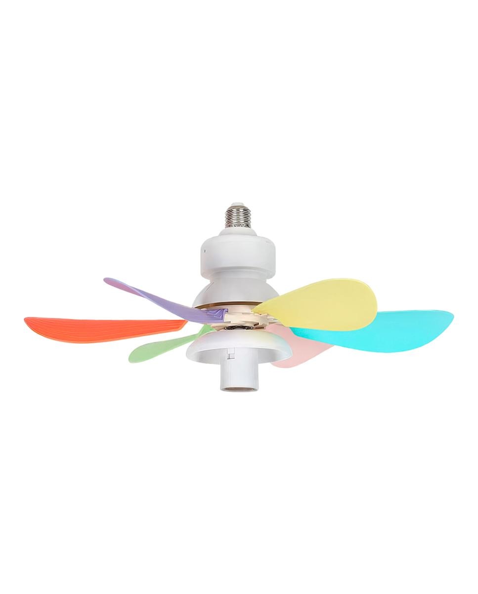 Imagen 0 de Ventilador de techo FS-HX-DIY-520 de 52 cm. Adaptador E27. Admite bombillas E27, 3 velocidades y mando a distancia.
