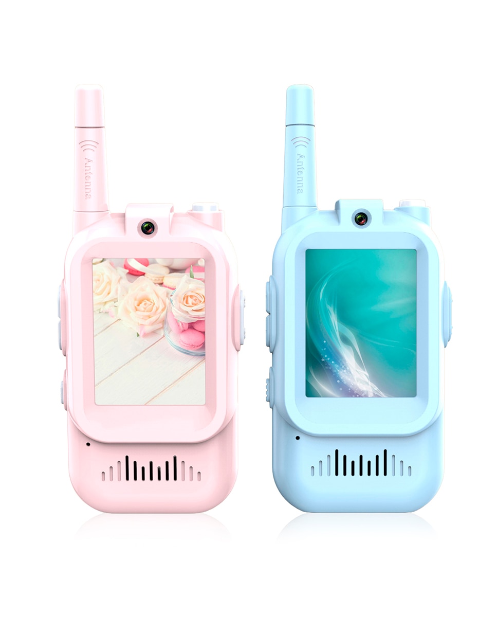Imagen 0 de Walkie-Talkie infantil con intercomunicador con video y 4 modos de visualización. 150-500 metros de conexión clara, pantalla de 2" y 4 modos de voz.