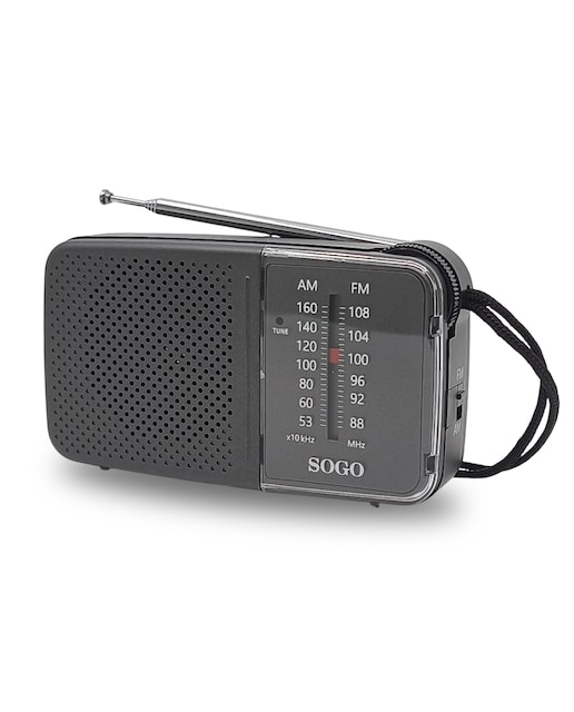 Imagen 0 de Radio de bolsillo con altavoz - am/fm - negro - gris metalizado