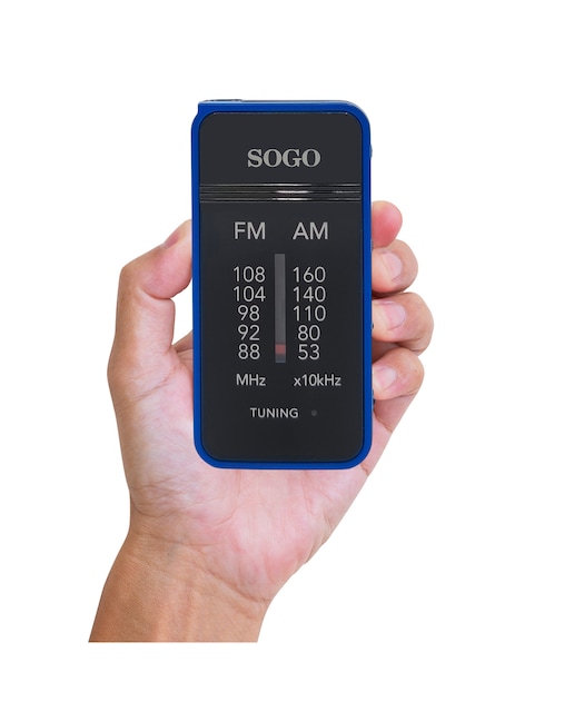 Imagen 0 de Radio de bolsillo con auriculares - am/fm - negro/azul