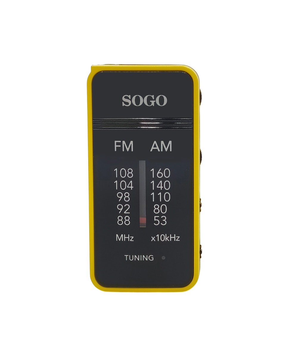 Imagen 0 de Radio de bolsillo con auriculares - am/fm - negro/amarillo