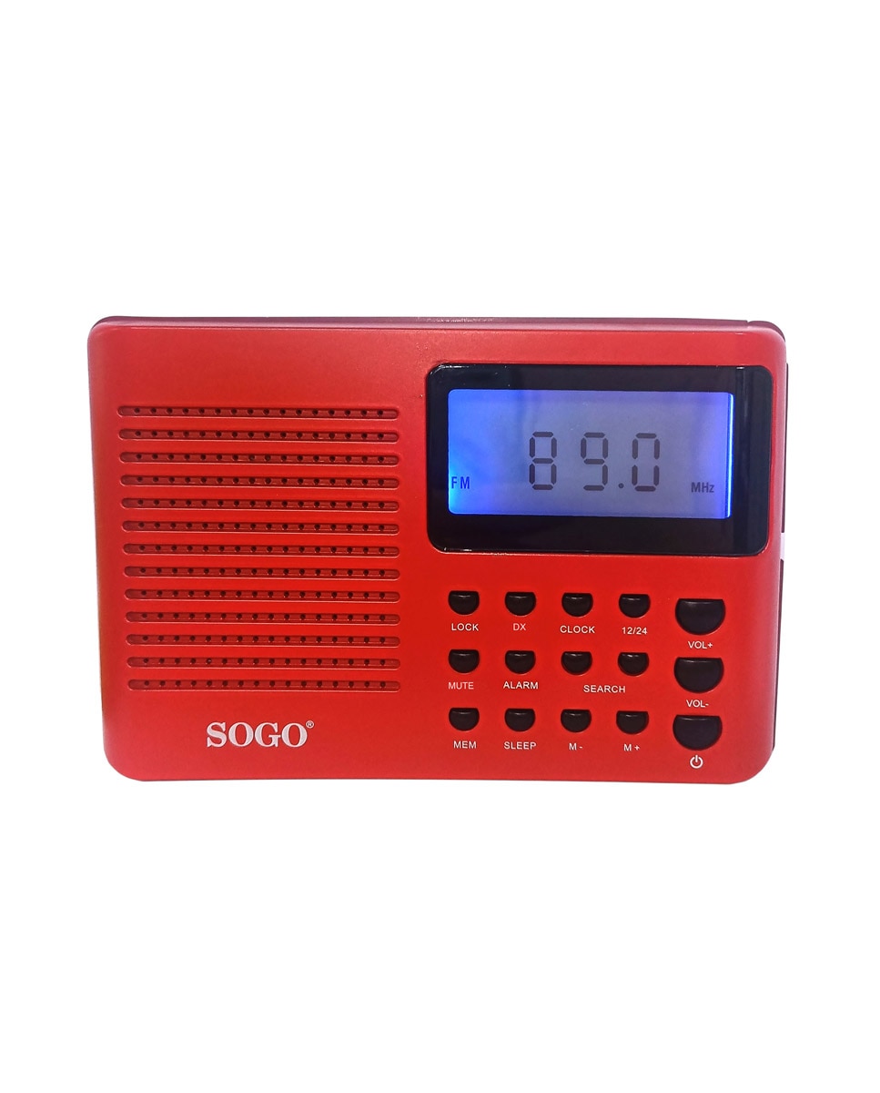 Imagen 0 de Radio portátil con altavoz bluetooth am/fm pll, alarma, función de suspensión y reloj digital
