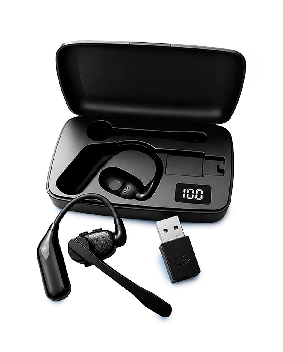 Imagen 0 de Auricular Bluetooth manos libres V2. Diseño reversible para ambas orejas, micrófono magnético extraíble de 360° y batería larga duración. Con caja de