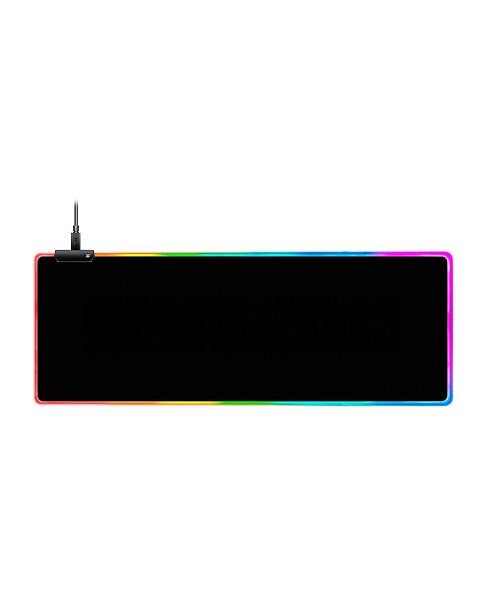 Imagen 0 de Alfombrilla gaming XXL con iluminación RGB, superficie antideslizante y conexión USB, ideal para teclado y ratón.