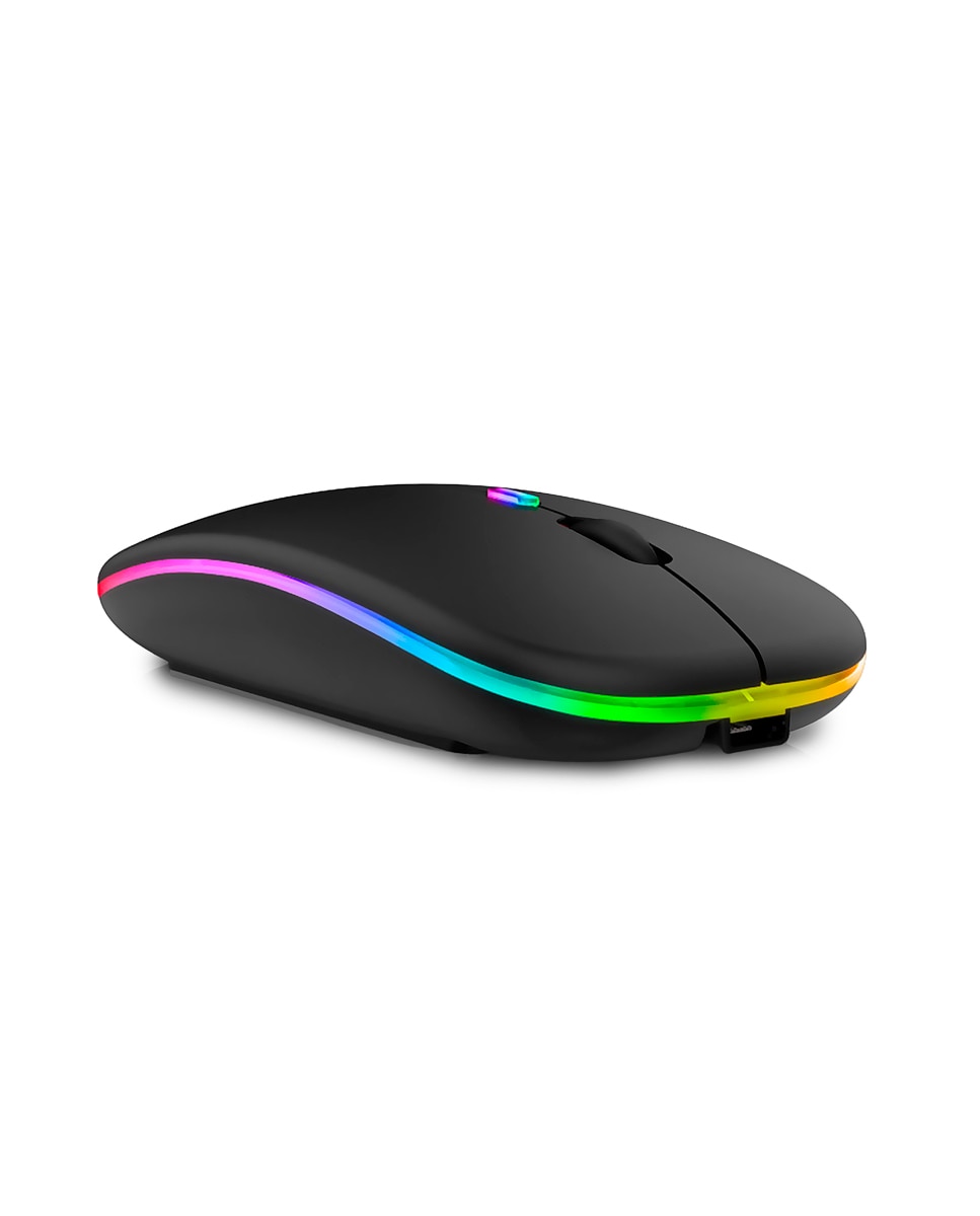 Imagen 0 de Ratón inalámbrico recargable con conexión Bluetooth y 2.4G, diseño delgado y cómodo con DPI ajustable.