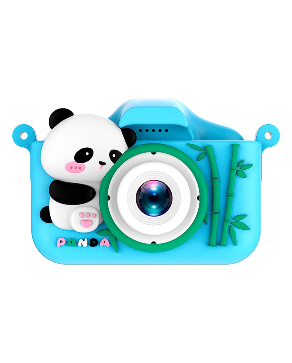Imagen 0 de Cámara infantil de fotos y video 44mpx y video FHD, zoom digital 8x Cámara trasera para selfies, juegos incorporados Funda de silicona diseño panda