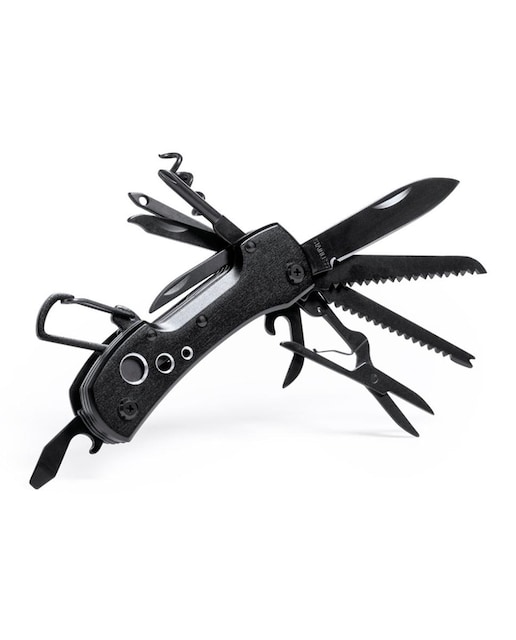 Imagen 0 de Navaja multiusos Komit con accesorios de acero inoxidable y empuñadura de aluminio. Con 13 funciones.