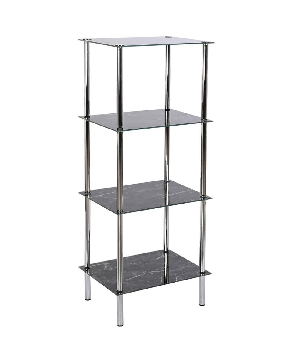 Imagen 0 de Estanteria acero cristal 40x30x105 simil mármol