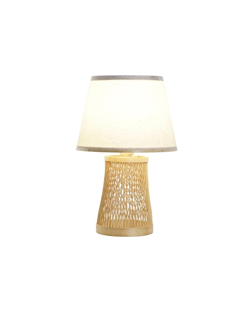Imagen 0 de Lampara sobremesa bambu poliester 24x24x37