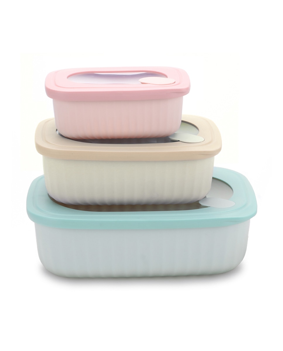 Imagen 0 de Set 3 Hermeticos  Rectangulares 38Ml,85Ml Y 16 Ml