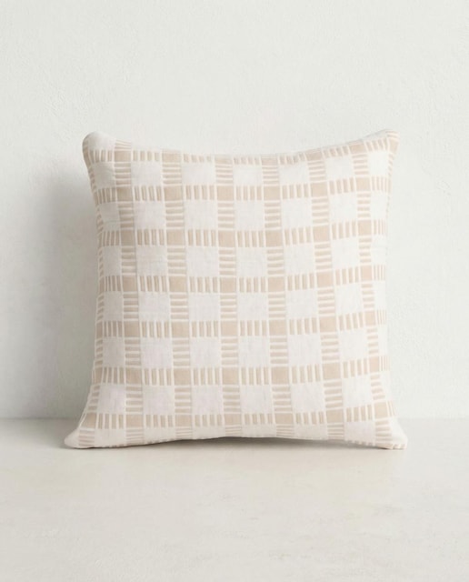 Imagen 0 de Pack 2 jacquard cuadros marfil