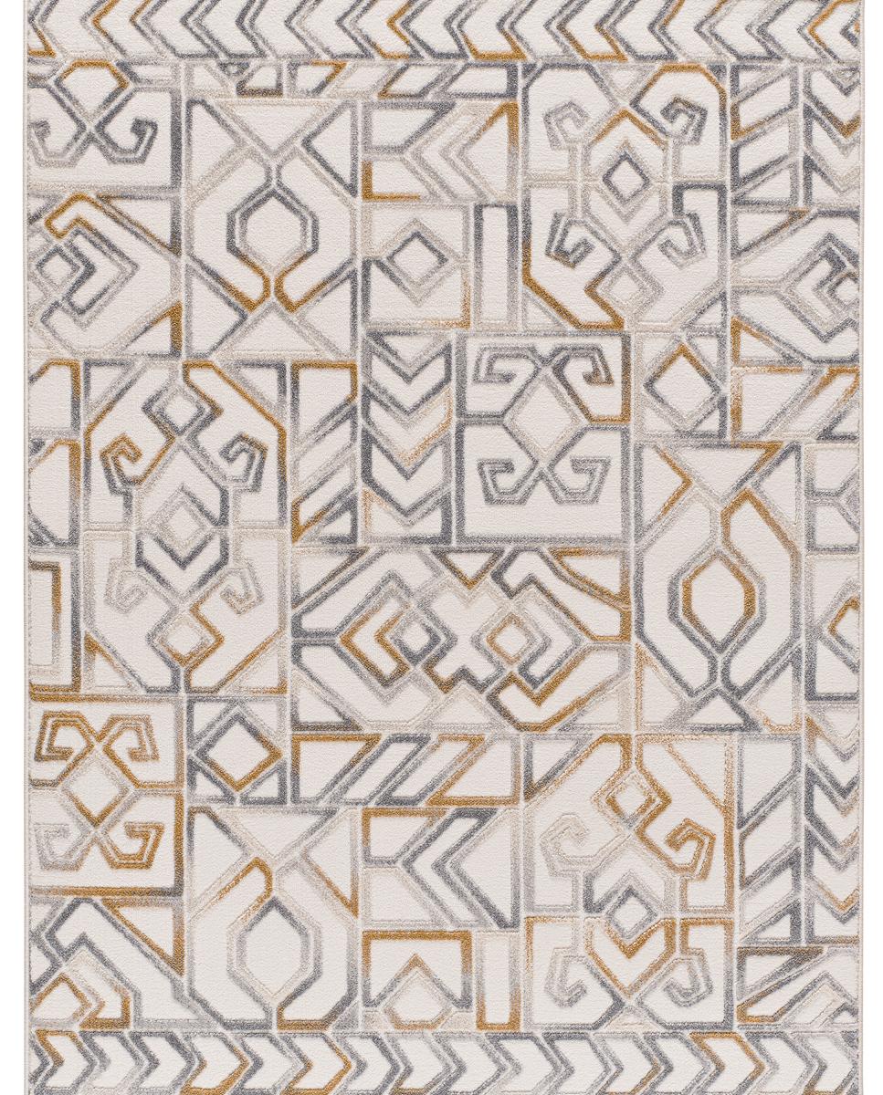 Imagen 0 de La alfombra étnica, diseño boho con formas geométricas, rombos y grecas,
