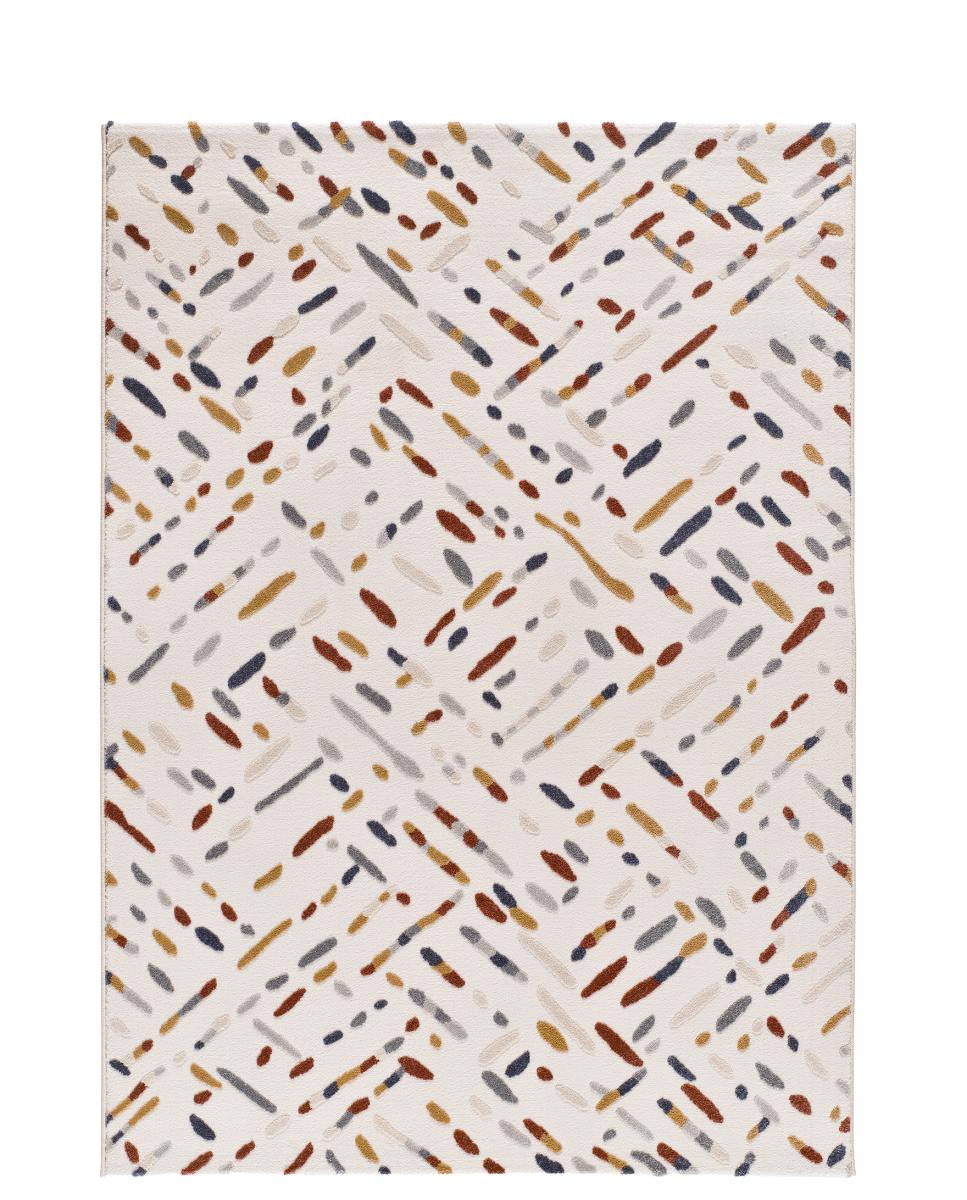 Imagen 0 de La alfombra étnica, diseño boho con formas geométricas, rombos y grecas,