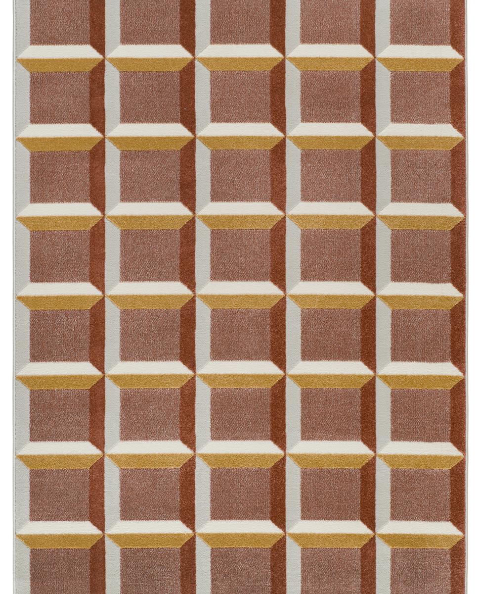 Imagen 0 de La alfombra étnica, diseño boho con formas geométricas, rombos y grecas,