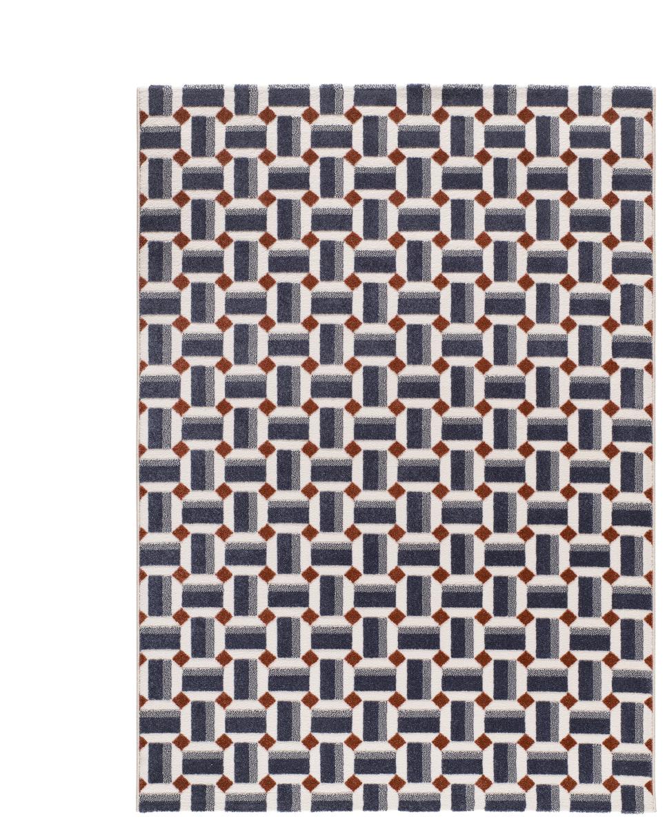 Imagen 0 de La alfombra étnica, diseño boho con formas geométricas, rombos y grecas,
