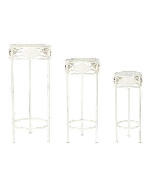 Imagen 0 de Mesita auxiliar set 3 metal 30,5x30,5x70 4,00